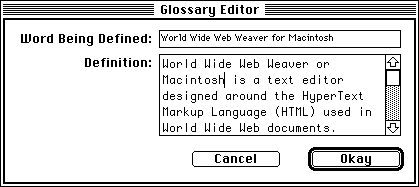 Glossary Editor